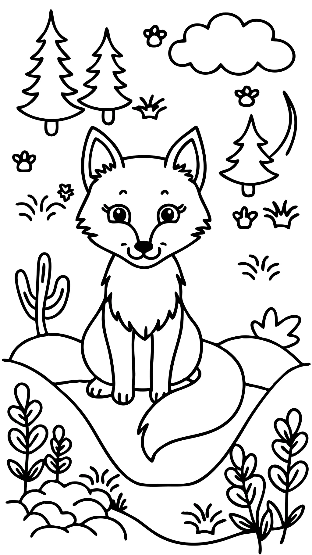 fox coloring pages free